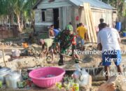 TNI dan Warga Karas Gotong Royong Bangun Pondasi Rumah, Wujud Nyata Kemanunggalan TNI–Rakyat